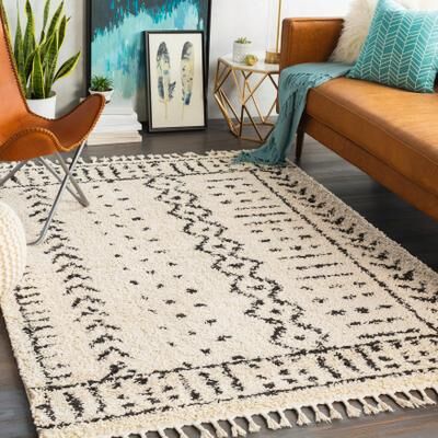 Livabliss Kortne Bohemian Geometric Shag Area Rug