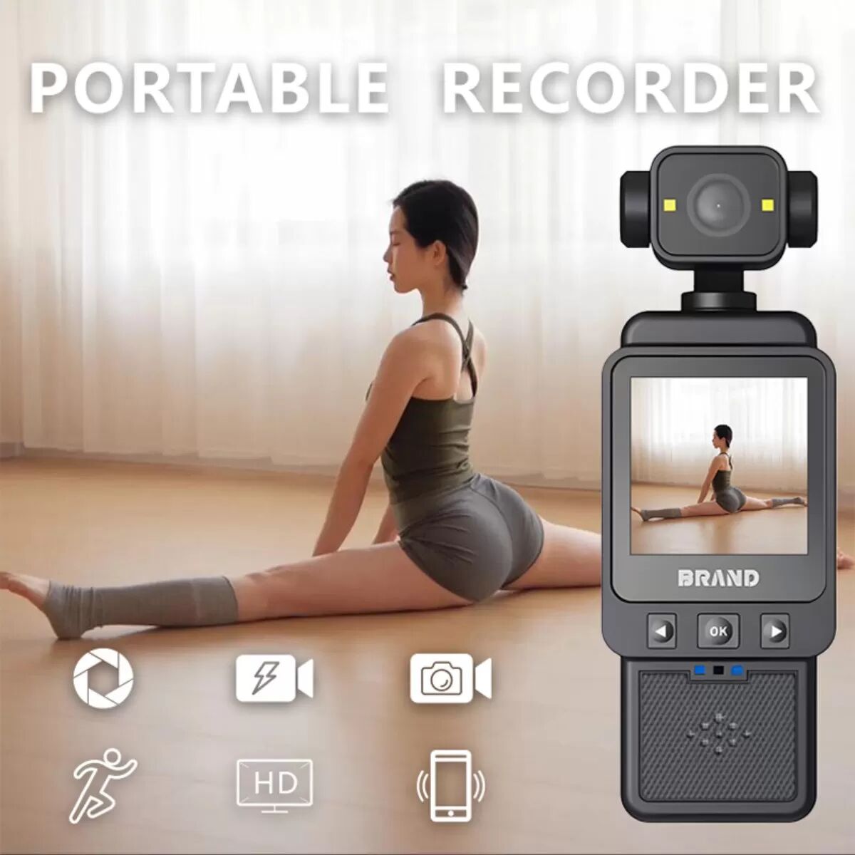 INF 1080P HD WiFi Sportkamera Tragbare DV Action Kamera mit 32GB TF Karte