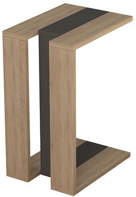 Beistelltisch WOODY FASHION "Beistelltisch Muju", schwarz (anthrazit, nature), B:30cm H:57cm T:40cm, Tische, Beistelltisch anthrazit, nature B/H/T: 30cm x 57cm x 40cm