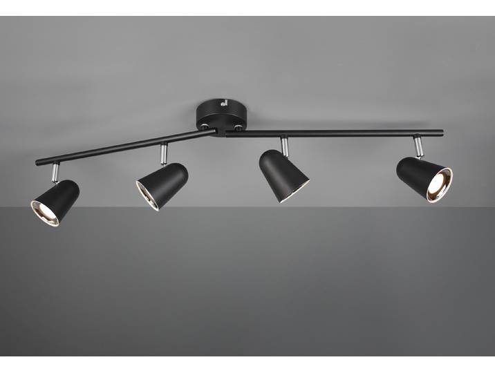 TRIO TOULOUSE, Strahler Oberflächenbeleuchtung, 4 Glühbirne(n), LED, 3000 K, 400 lm, Schwarz