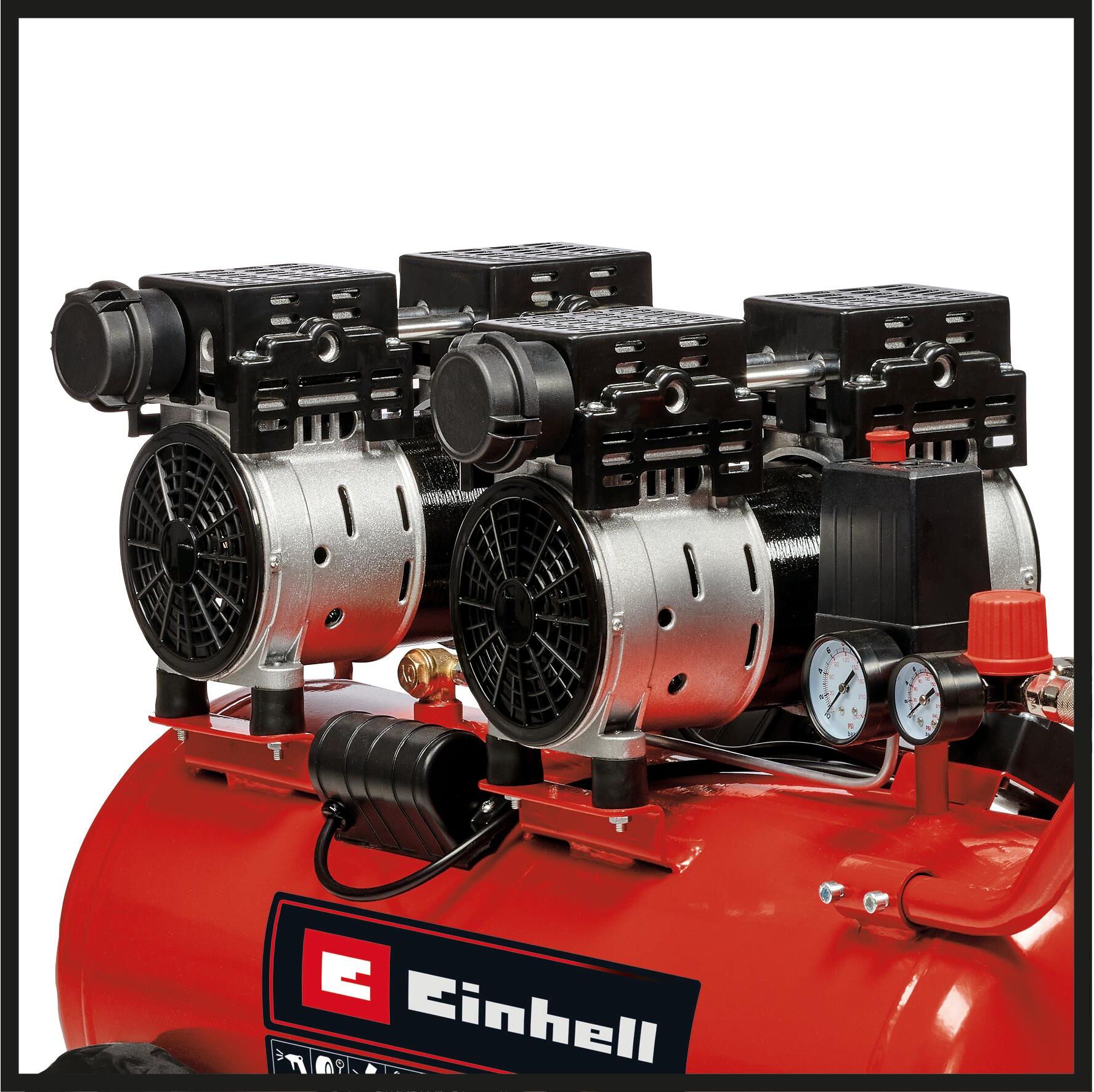 Kompressor EINHELL "Silent TE-AC 50 Silent", rot (weiß, neutral), Kompressoren, Kompressor weiß, neutral Einheitsgröße