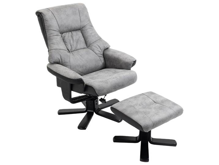 HOMCOM Relaxsessel mit Hocker, Fernsehsessel, Polstersessel mit Liegefunktion