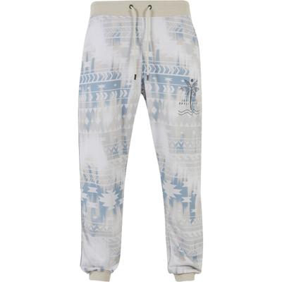 Stoffhose JUST RHYSE "Just Rhyse Herren Just Rhyse Pocosol Sweatpants", Herren, Gr. 3XL, US-Größen, weiß (bergy bits, salt grau), 100% Polyester, normal, Hosen Stoffhose