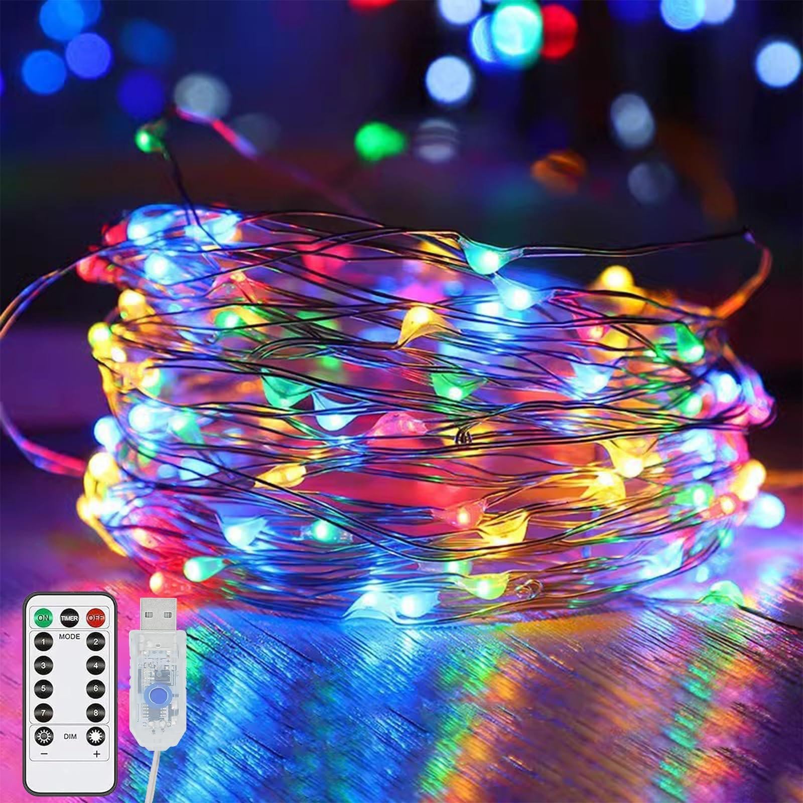 Dripio Kleurrijke LED-lichtslingering met 30 LED's, 3 meter lang, voor binnenshuis