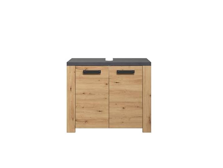 trendteam smart living - Meuble sous-Vasque - Salle de Bain - Suivre - Dimensions d'assemblage (LxHxP) 79 x 67 x 35 cm - Couleur chêne Artisanal avec matière - 2228301E2