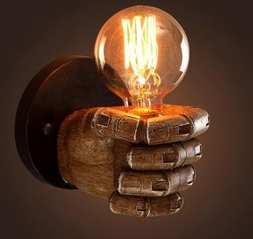 Friendly Fresh Finds Resin Wall Lamp Hand Wall Sconce Retro Decorative Wall Light For Home Bar Restaurant left