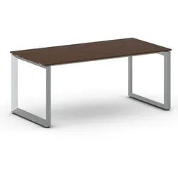 Konferenztisch PRIMO INSPIRE 180x90 cm, graues Metallgestell, Nussbaum