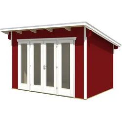 Skan Holz 28 mm Gartenhaus Ostende 1 -schwedenrot