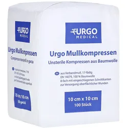 URGO Mullkompressen 10x10 cm unsteril 100 St