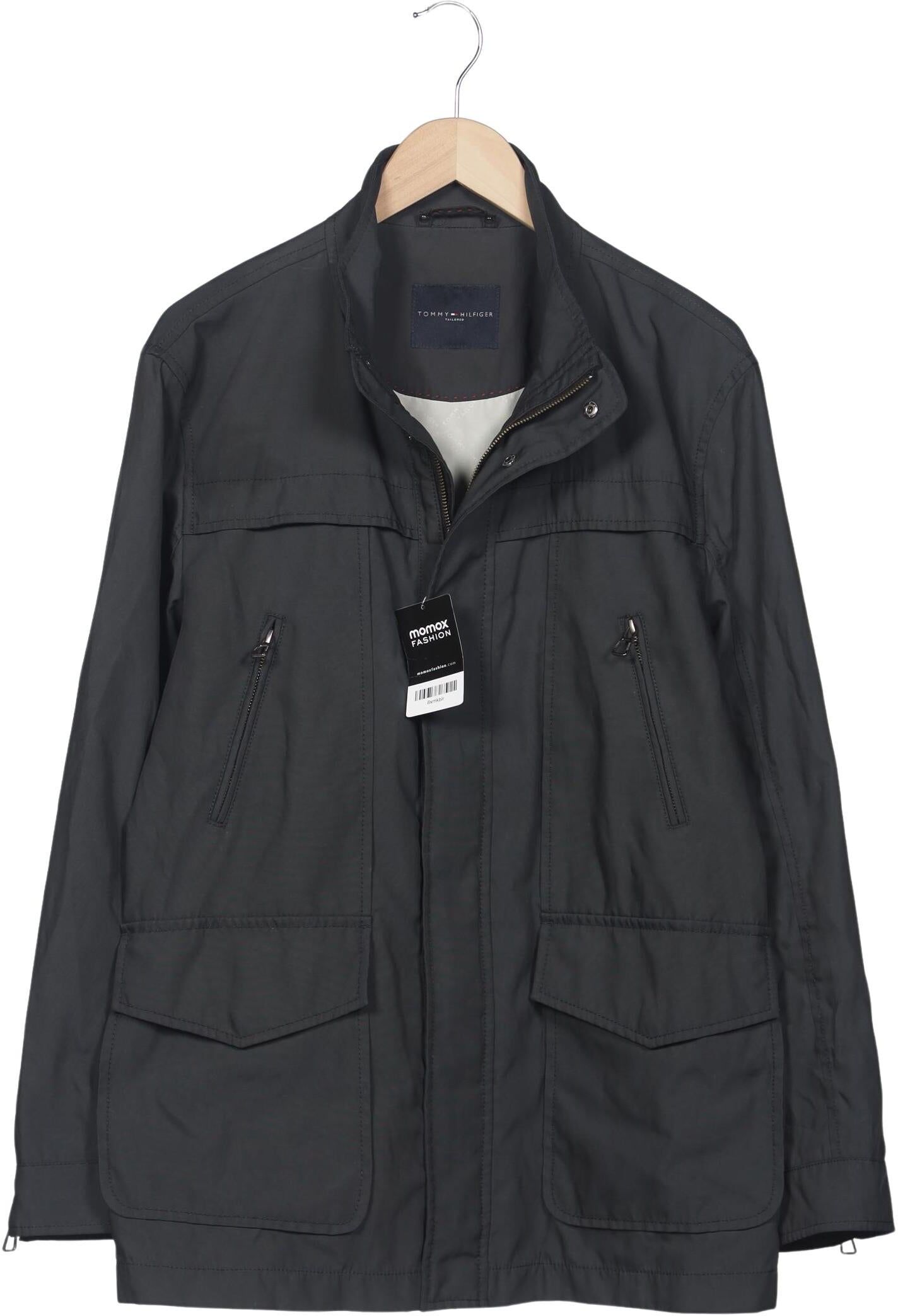 Tommy Hilfiger Tailored Herren Jacke, Grau, Gr. EU 52, Synthetik - Second Hand