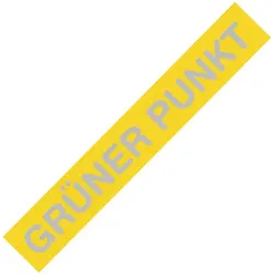 Mülleimer Zubehör Alicante gelb Label grüner Punkt Vinyl-Aufkleber für den Alicante, Deckel und Frontseite
