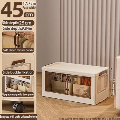 Inspire Essentials Foldable Storage Cabinet Wardrobe Organizer Large Capacity Dustproof Closet 1