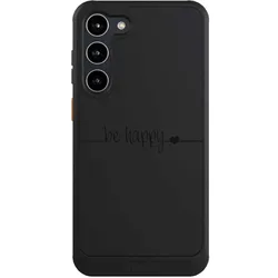 Nivocase Hülle für Samsung Galaxy S23+ Handyhülle NIVOcore Case Schwarz Glück Statement Motiv ohne (Samsung Galaxy S23+), Smartphone Hülle, Schwarz
