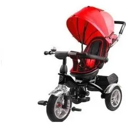 Lean Toys Rotes Dreirad mit schwarzem Rahmen