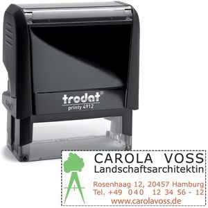 Trodat Printy 4912 Multi Color, Textstempel, inklusive Textplatte, bis zu 5 Zeilen
