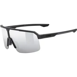 Uvex, Unisex, Sportbrille, ramp (Black Matt, Mirror Silver), Schwarz