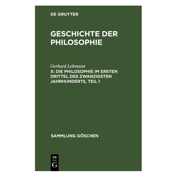 De Gruyter Lehmann:Geschichte der Philosophie / Di (Deutsch, Hardcover, Gerhard Lehmann) (67768679)