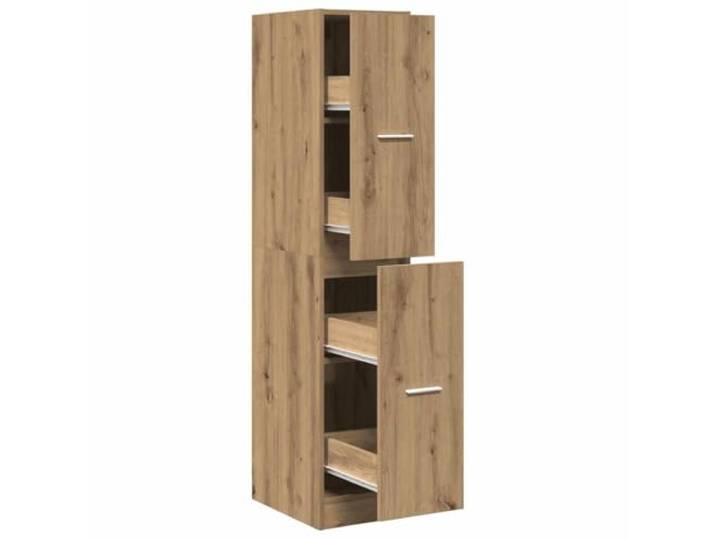 KLGBNCVE Apothekerschrank Artisian Oak 30x41x144,5 cm Holzwerkstoff Metallschienen, elegante Griffe, Wandbefestigung inklusive, Schrauben und Dübel nicht enthalten