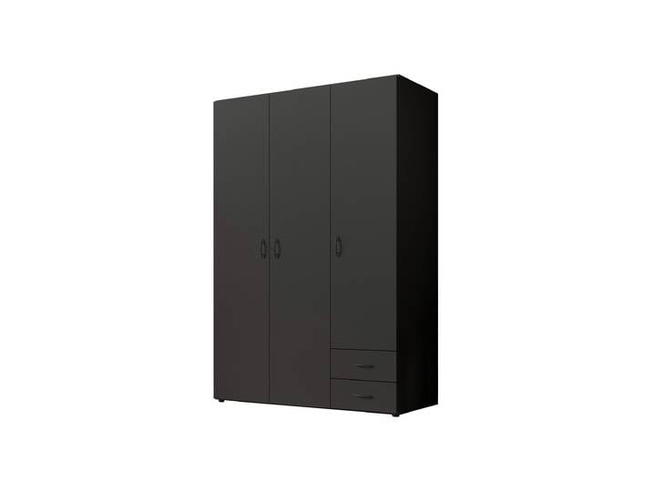 Kleiderschrank graphit - 120 cm - 3-türig - BASE