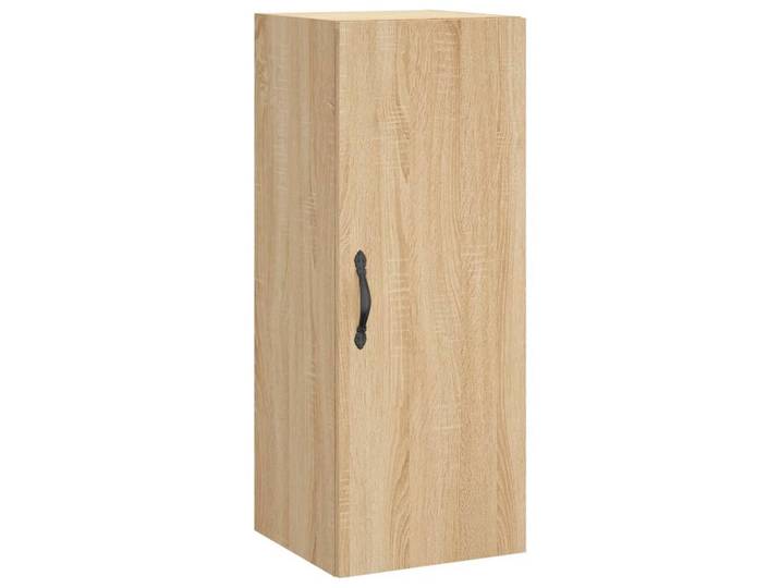 furnicato Wandhängeschrank Wandschrank Sonoma-Eiche 34,5x34x90 cm Holzwerkstoff & Metall, 1-tlg., Hängeschrank mit drei Fächern und feuchtigkeitsbeständiger Oberfläche