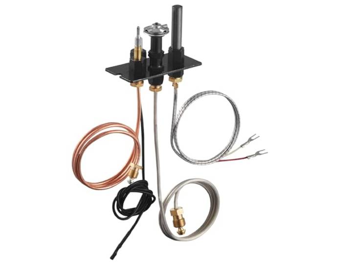 VEVOR Ensemble de veilleuse à gaz\, références OE 10002265\, 10002264\, SRV10002264\, kit d'allumage de remplacement pour foyer au gaz naturel et liquéfié\, pour Majestic Vermont Castings Temco Dutchwest