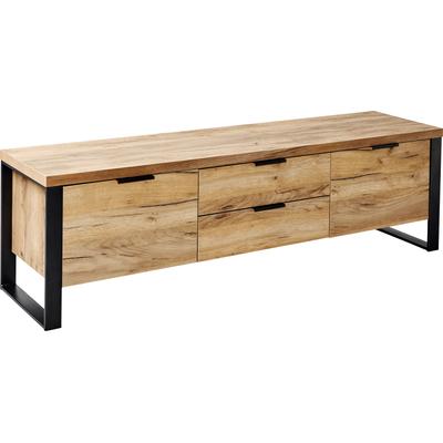 TV-Board JAHNKE "LOOP", braun (kerneiche), B:152,4cm H:45cm T:39,5cm, Holzwerkstoff, Sideboards, TV-Board, Breite ca. 152 cm