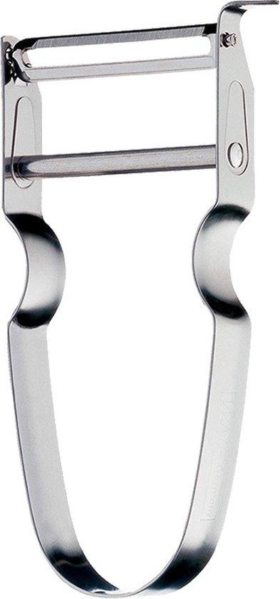 RVS Julienne Peeler voor wortels, aardappelen en meloenen, Zilver