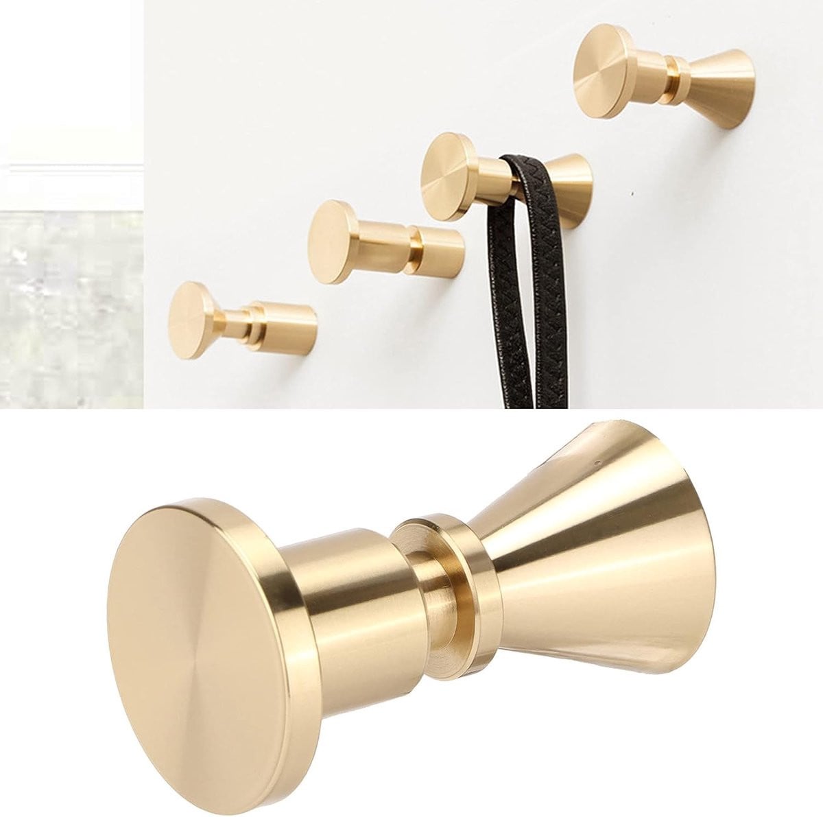 Dailygoods Muurhaken Messing - Handdoekhaak en Kapstokhaak