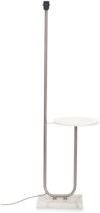 Metro Bashar 131Cm Tray Table Floor Lamp (base only) Chrome 131cm H X 40cm W X 28cm D