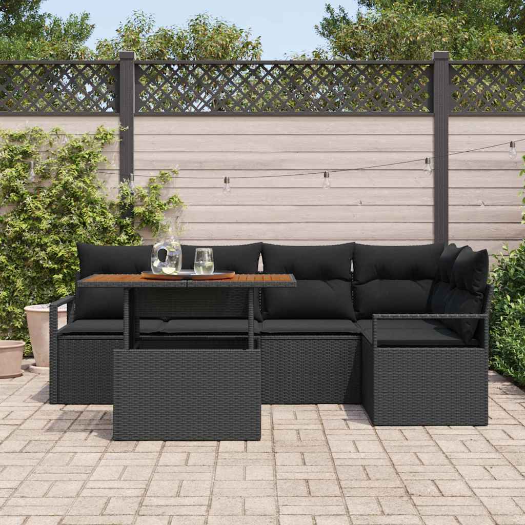 vidaXL Ensemble de canapé de jardin 6 pc 5-Nombre de places