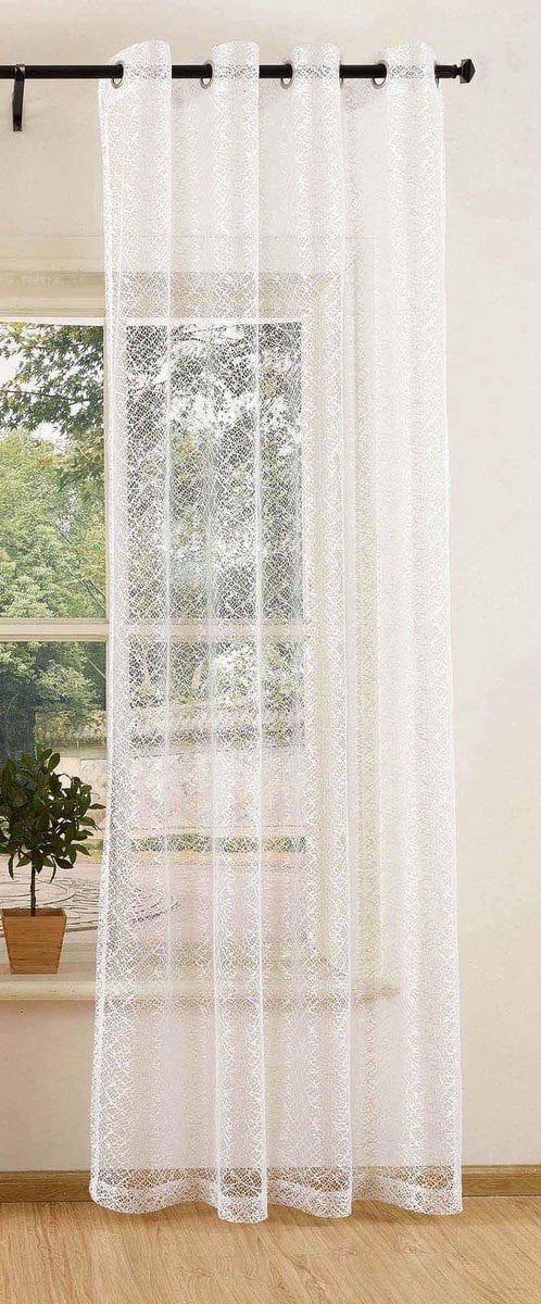 Ibenzoa Decoratief Netgordijn met Ogen - Transparant
