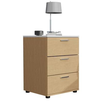 Nachttisch VCM "Holz Nachtschrank Nachttisch Schublade Testalo", weiß (honig, eiche, weiß), B:46cm T:42cm, Tische, Nachttisch