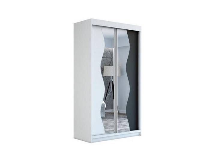 A&J MöbelLand GmbH Schiebetürenschrank RIMO mit Spiegel (TOP ANGEBOT! TOP PRODUKT! Wählen Sie das ideale Modell für Ihr Schlafzimmer) Breite: 120 cm, 160 cm, 180 Höhe: 215 cm, Tiefe: 59,5 cm