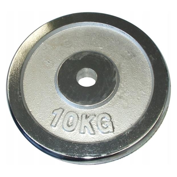 Acra Obciążenie Talerz Chromowany do Gryfów Ćwiczeń KUBISPORT 10 kg 30 mm (KUB_05-CWCH10K-30)