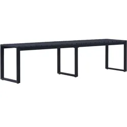 Helloshop26 - Gartenbank Terrassenmöbel 180 cm schwarze PS-Platte 02_0011276