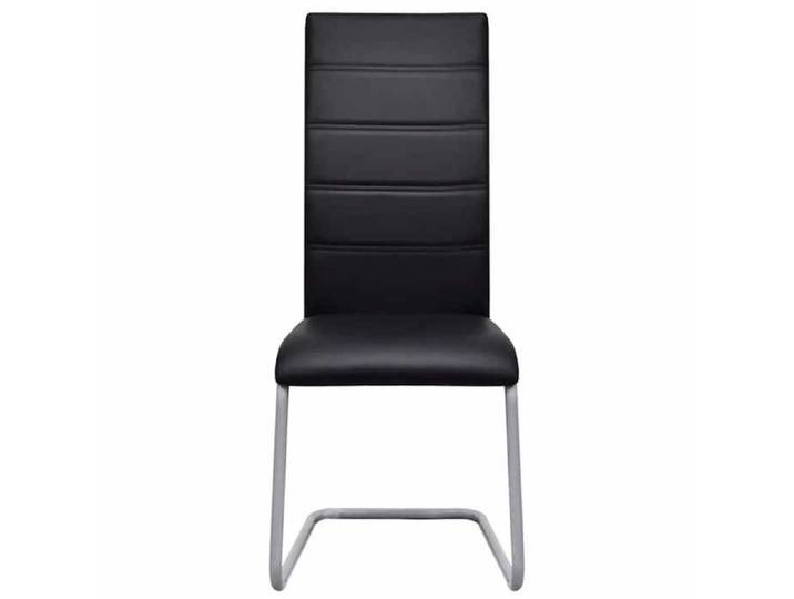 Neuf& 32125Lot de Sièges salon - Scandinave - Chaises à manger cantilever (4 pcs) - Montage simple - noir similicuir