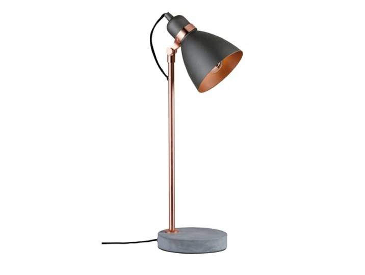 Paulmann 79624 Neordic Orm Tischleuchte max. 1x20W Tischlampe für E27 Lampen Nachttischlampe Grau/Kupfer matt 230V Metall/Beton ohne Leuchtmittel
