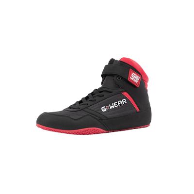 Trainingsschuh GORILLA WEAR, Damen, Gr. 46, Synthetik, schwarz (schwarz, rot), Lederimitat, Synthetik, Schuhe, im High-Top-Design