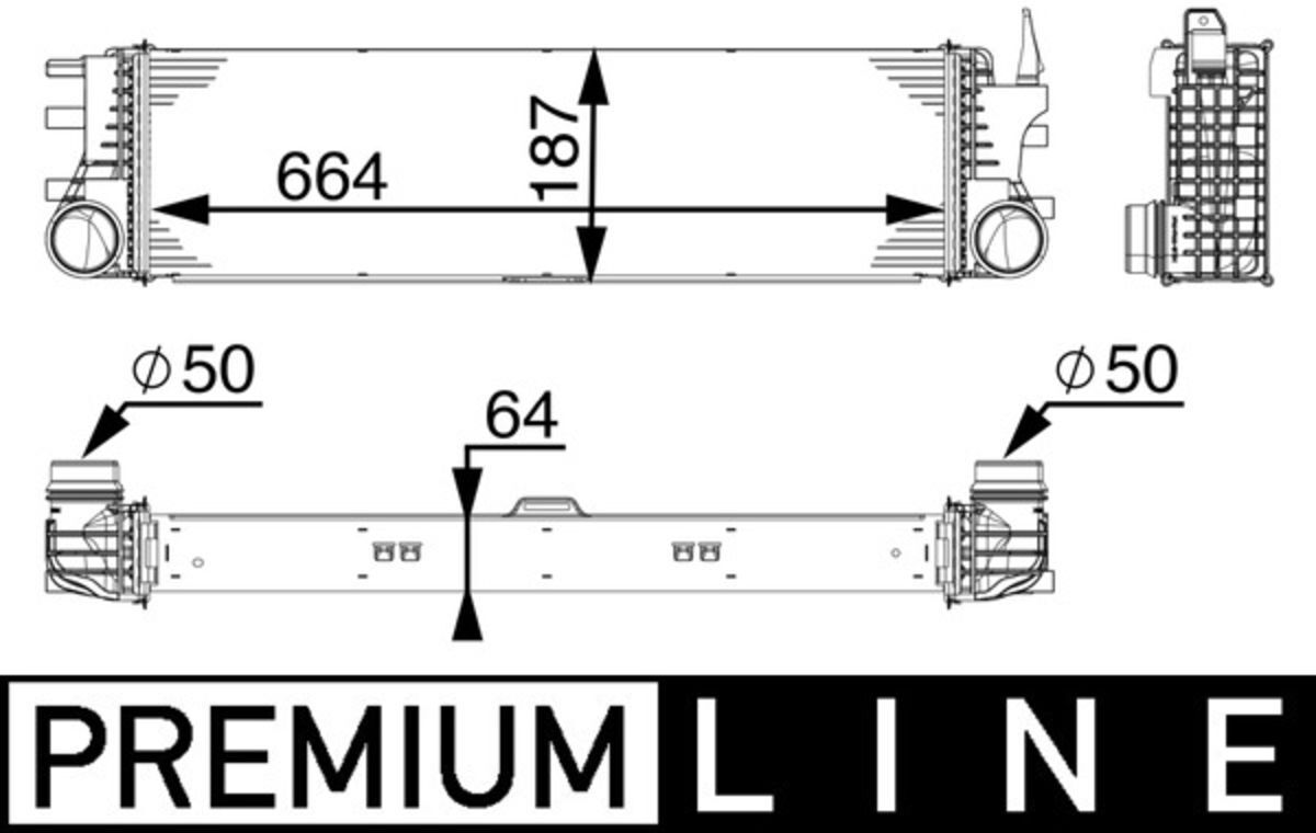 Ladeluftkühler MAHLE CI 180 000P