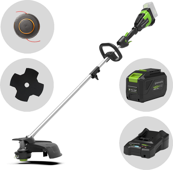 Greenworks GD48BCK4 - Débroussailleuse à batterie - 48V - 4Ah