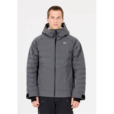 Skijacke SOS "Patrol", Herren, Gr. L, grau, 100% Polyester, kariert, unifarben, normal, ohne Ausschnitt, Jacken Skijacke, mit Primaloft-Isolierung