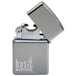 BasicNature Feuerzeug Arc USB mit Akku poliert