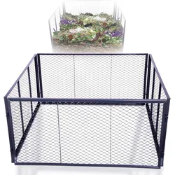 Novatool Garten-Komposter Metall 100x100x100 cm, mit erweiterbarem Stecksytem, pulverbeschichteter Metallkomposter mit 1000 Liter Volumen, Kompost Draht Kompostgitter Kompostkiste Bio Rasenkomposter