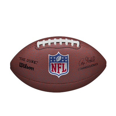Football WILSON "NFL “DUKE” REPLICA", braun, Bälle, Synthetik, bedruckt, für Erwachsene, aus Synthetik, bedruckte Optik, sportlicher Stil