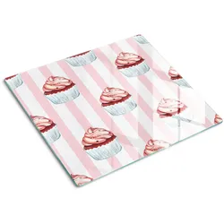 GLASPLATTE 60x52 cm Muffins