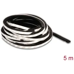 DELOCK Bürstenstreifen selbstklebend 10mm - Länge 5m schwarz