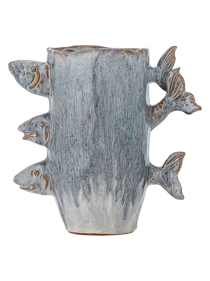 Bloomingville Vase "Tace" in Blau - (B)23,5 x (H)23 x (T)13 cm - onesize