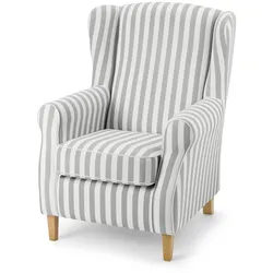 Tchibo - Ohrensessel »Luke« - 77x86x103cm - hellgrau -