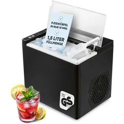 Gourmetmaxx Eiswürfelbereiter, Eisherstellung, Schwarz