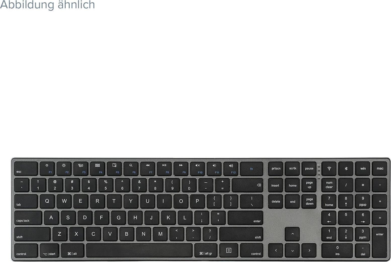 Perixx PERIBOARD-817 DE Draadloos dual-mode full-size aluminium toetsenbord